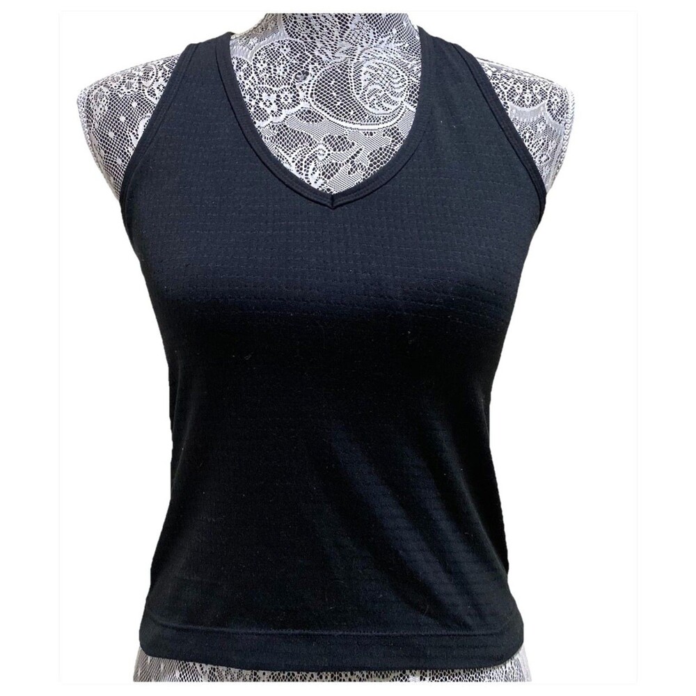Nike Dri Fit Tank Top Womens S Black Racerback Running Training Gym Athletic